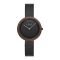 Obaku Women's Denmark Wooden Brown Round Dial With Black Background & Bracelet Analog Watch, V245LXBBMB