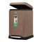 Home Fresh Step Trash Bin, 20 Liters, Square, Brown, HF-0023