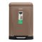 Home Fresh Step Trash Bin, 12 Liters, Rectangular, Brown, HF-0031