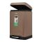 Home Fresh Step Trash Bin, 12 Liters, Rectangular, Brown, HF-0031