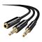 UGreen 3.5MM Female To 2 Male Audio Cable, Aluminium Case, Black, 20899