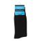 Knit Line Cotton Comfort Uniform Socks, Black