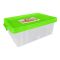 Lion Star Plastic BPA-Free No.30 Clear Box With Chrome Handle, Green, FX-5