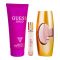 Guess Gold Perfume Set For Women, EDP 75ml + Travel Spray 15ml + Body Lotion 200ml