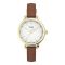 Timex Women's Standard Demi 30mm Leather Strap Watch, Golden Tone, TW2U60000