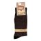 Knit Line Mens Organic Cotton Jakard Lycra Socks, JC-Brown