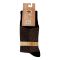 Knit Line Mens Organic Cotton Jakard Lycra Socks, JC-Brown