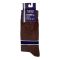 Knit Line Mens Lycra Comfort Cotton Socks, Brown