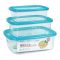 Appollo Crisper Food Container, 3-Piece Set, Medium Turkish