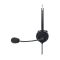 Manhattan Mono USB Headset, Adjustable Headband, Flexible Boom Mic, Black, 179867