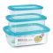 Appollo Crisper Microwave Food Container, 3-Piece Set, Small, Turkish