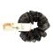 Sandeela Organza Gold Lines Classic Scrunchies, Black, 03-1017