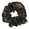 Sandeela Organza Gold Lines Classic Scrunchies, Black, 03-1017