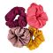 Sandeela Silk Chiffon Classic Scrunchies, Multi Color, 03-4032