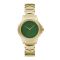 Obaku Women's Golden Bracelet With Dark Green Round Dial Analog Watch, V261LEGESG