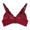 IFG Blossom Lace Bra, Maroon, 001