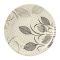 Sky Melamine Leaf-Print Deep Plate, Grey, 8 Inches, Elegant Tableware, Durable Dish