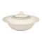 Sky Melamine Leaf-Print Bowl With Lid, Grey, Elegant Storage Bowl, Durable Design