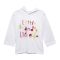 The Nest Happy Season Long Sleeve Hoodie T-Shirt, White