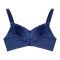 BLS Colette Wireless and Non-Padded Cotton Bra, Navy, Blue BLSD01