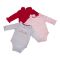 Children's Clothing Romper Set, Dark Red/Grey/Floral Red, 3-Pack, 393214