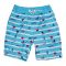 Children's Clothing Boys Shorts Sea Wave Design, Turquoise, V-B471