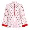 Basix Women's Loungewear Cotton Strawberry Lace Embellished Fancy Button Shirt, LS-501