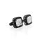 Cufflinks For Men, Black, CZ-2