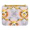 Clutch With Golden Chain, Floral Purple, TR908