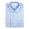 Basix Men's Thin Striped Shirt, Sky Blue & White, MFS-106