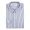 Basix Men's Stripes Shirt, Navy Blue & White, MFS-110