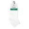 8 O'Clock School Uniform Ankle Socks, Medium, White