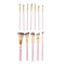 Muicin Studded Natural Makeup Brush Set, Pink, 12-Pack