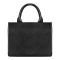 PR Textured Hand Bag With Shoulder Strap, Black, 92302