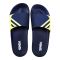 Bata Gents Rubber Slipper, Dark Blue/Yellow, 8779347