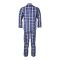 Basix Men's Check Print Cotton Pajama Set, 2-Piece Nightsuit, Dark Blue, LW-818