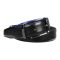 Feeling Men's Leather Belt, Black/Blue, 118/118