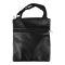 Pure Leather Shoulder Bag With Zipper Pockets, Black, For Men & Women