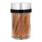 Bamboo Tooth Pick Steel Jar, 6056