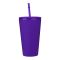 Barbie Party Double-Layer Plastic Straw Cup, Water Cup Drinking Bottle, Dark Purple, NL2203