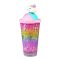 Unicorn Theme Plastic Tumbler Water Bottle With Straw & Strap, Travel Mug, Pink, WBD9100