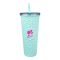 Barbie Sparkle Plastic Straw Cup With Straw, Water Cup Drinking Bottle, Sea Green, NL8807