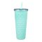 Barbie Sparkle Plastic Straw Cup With Straw, Water Cup Drinking Bottle, Sea Green, NL8807