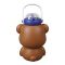 Bear Plastic Thermos Cup Water Bottle With Straw & Strap, Brown, 450ml Capacity, 6417B