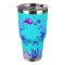 World Oceans Day Stainless Steel Tumbler Water Bottle, Travel Mug, Blue, GWB-522