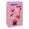 Happy Bear Plastic Water Bottle With Strap, Peach, TQ1022