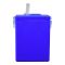 Mahjong Shape Plastic Water Bottle With Strap, Blue, YF230913