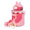 Super Like Me Plastic Water Bottle With Strap, Pink