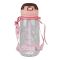 Rabbit Theme Plastic Water Bottle With Strap, 630ml Capacity, Pink, YB0712