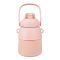 Astronaut Plastic Vacuum Thermos Cup With Strap & Handle, 850ml, Leakproof, Pink, XW8673